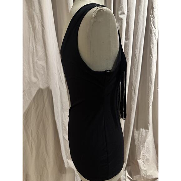 Vintage Jane Norman One Shoulder Fringe Top Unworn W Tags - Picture 3 of 7